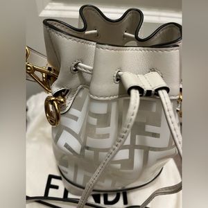see-through Mon Tresor Mini FF Bucket Bag